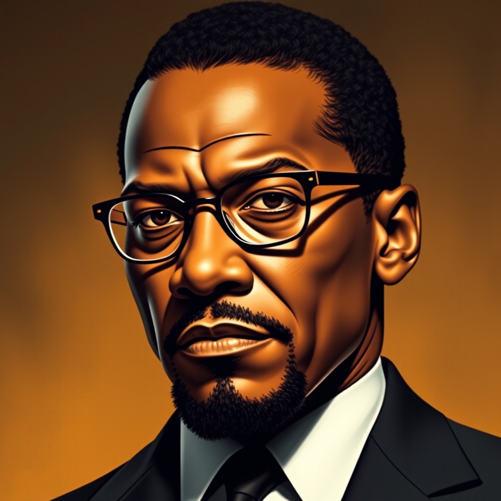 Iconic Portrait of Malcolm X