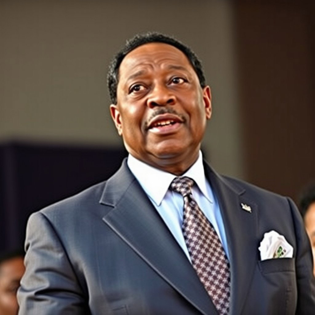 Dignified Portrait of Louis Farrakhan