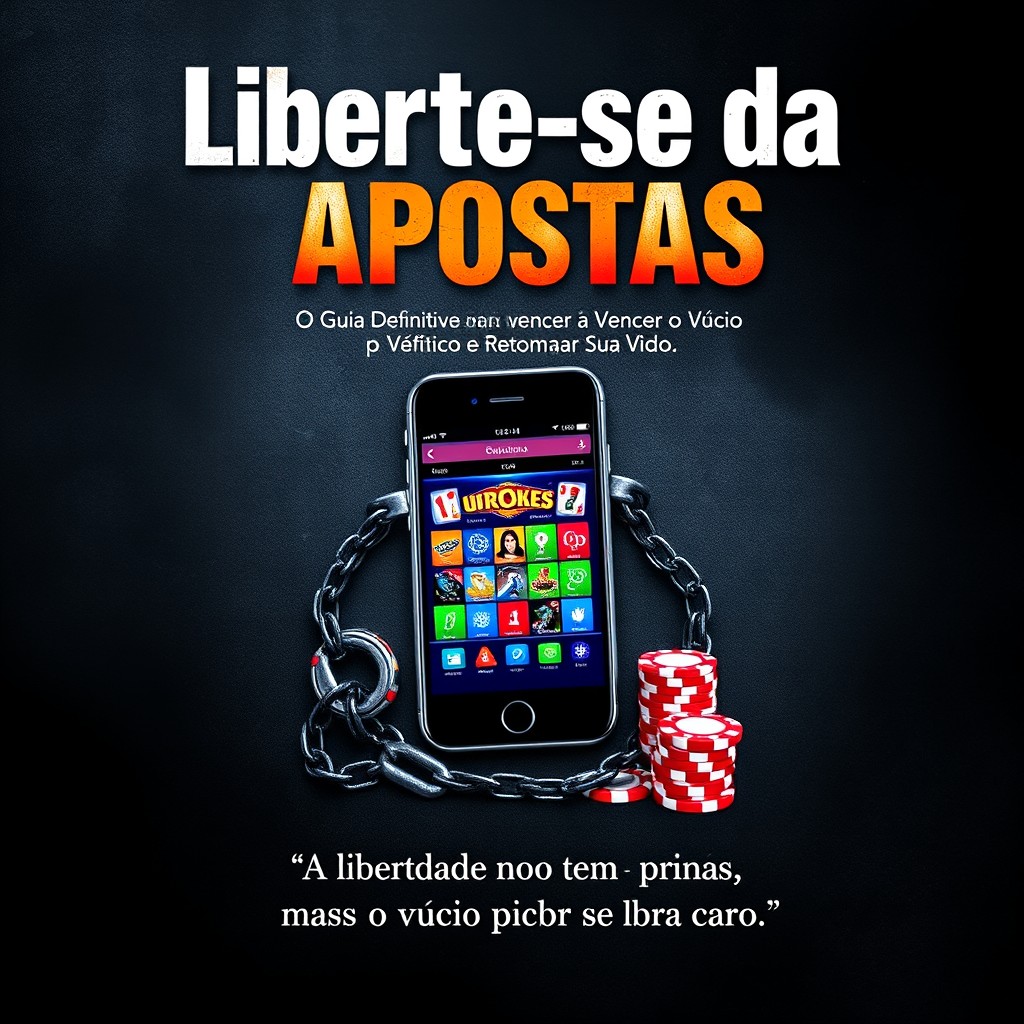 An engaging eBook cover for "Liberte-se das Apostas: O Guia Definitivo para Vencer o Vício e Retomar Sua Vida"