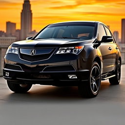 A 2011 black Acura MDX featuring a sleek and stylish triple black theme