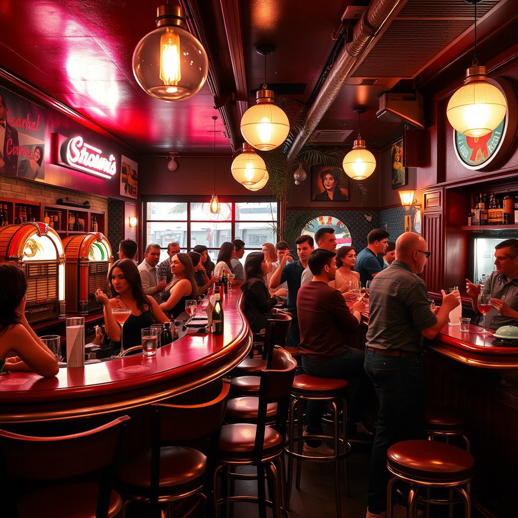 Retro Vibes: A Vintage-Inspired Bar Scene