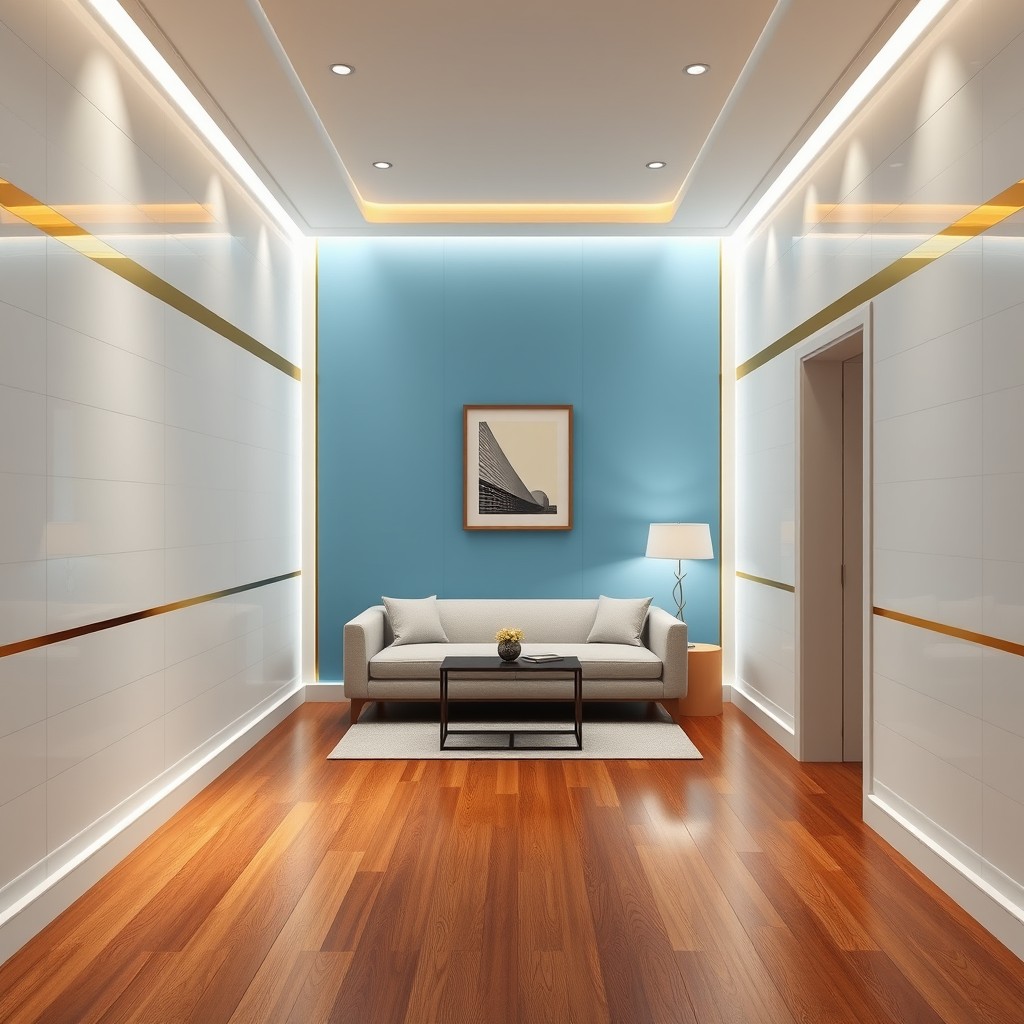 A beautifully designed room measuring 4 meters wide by 6 meters long