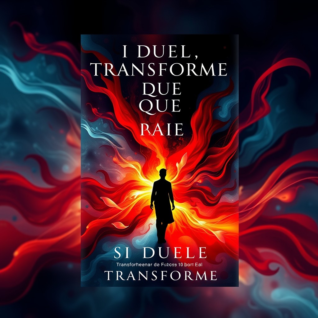 A visually striking book cover design for a title "SI DUELE QUE TRANSFORME"