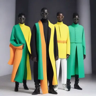 The designer's new collection was inspired by the concept of inoculating oneself against the hardships of life through bold and powerful clothing.
