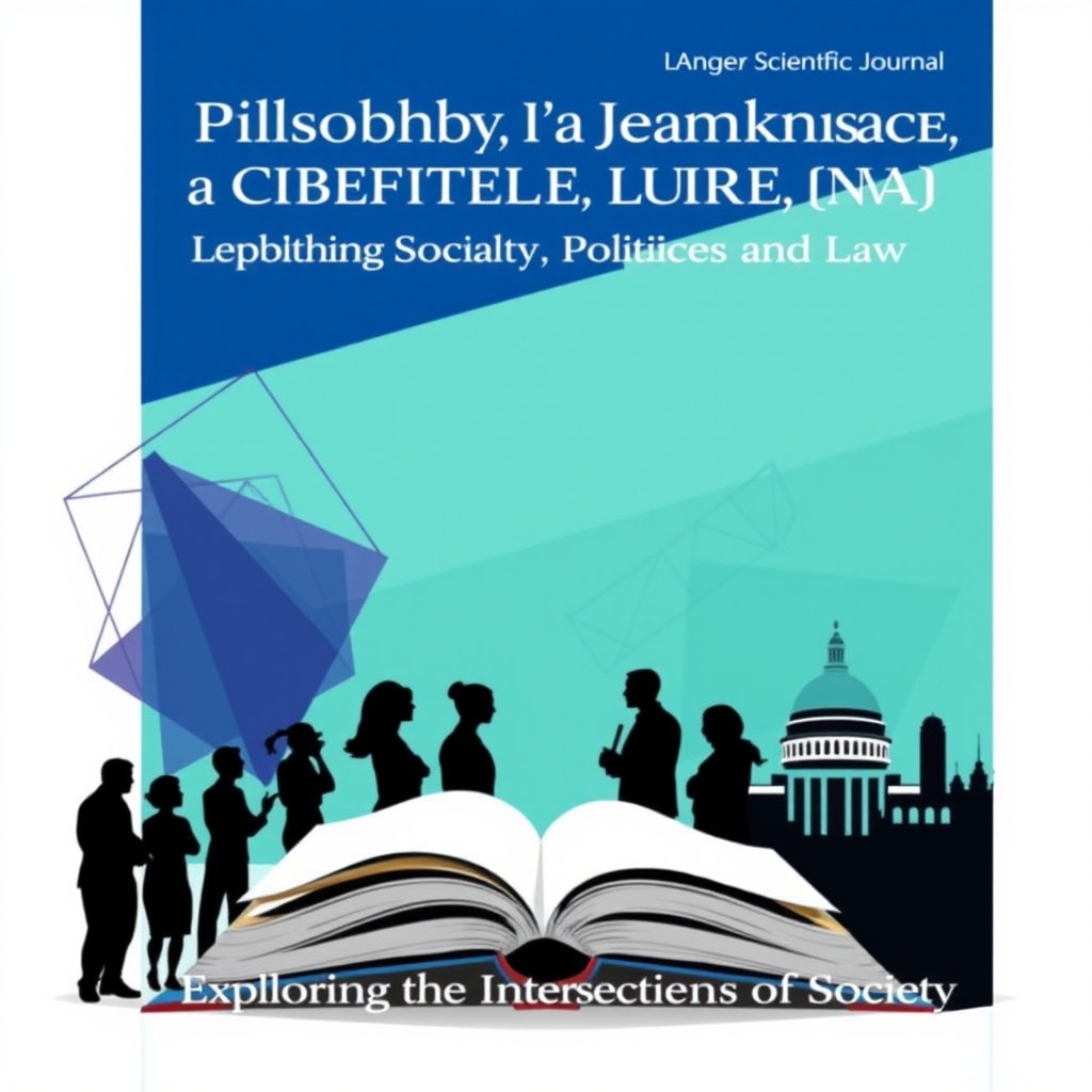 A modern and visually striking cover for a scientific journal focused on philosophy, sociology, politics, and law