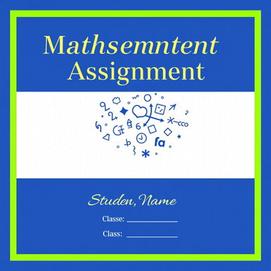 Stunning Maths Assignment Front Page Design | Idyllic