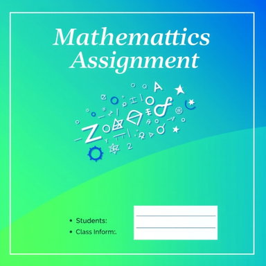 Stunning Maths Assignment Front Page Design | Idyllic