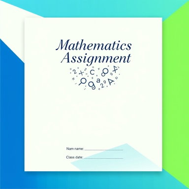Stunning Maths Assignment Front Page Design | Idyllic