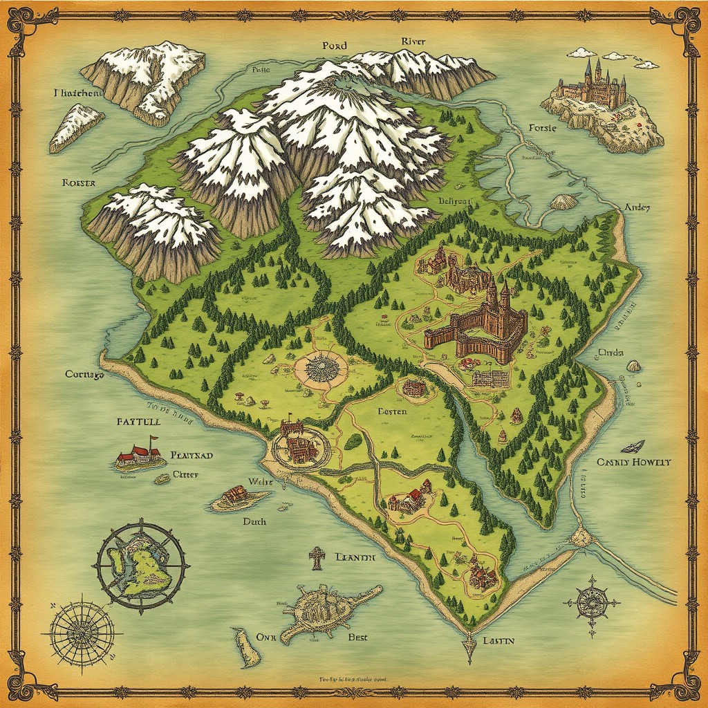 Explore an Enchanted Fantasy Map