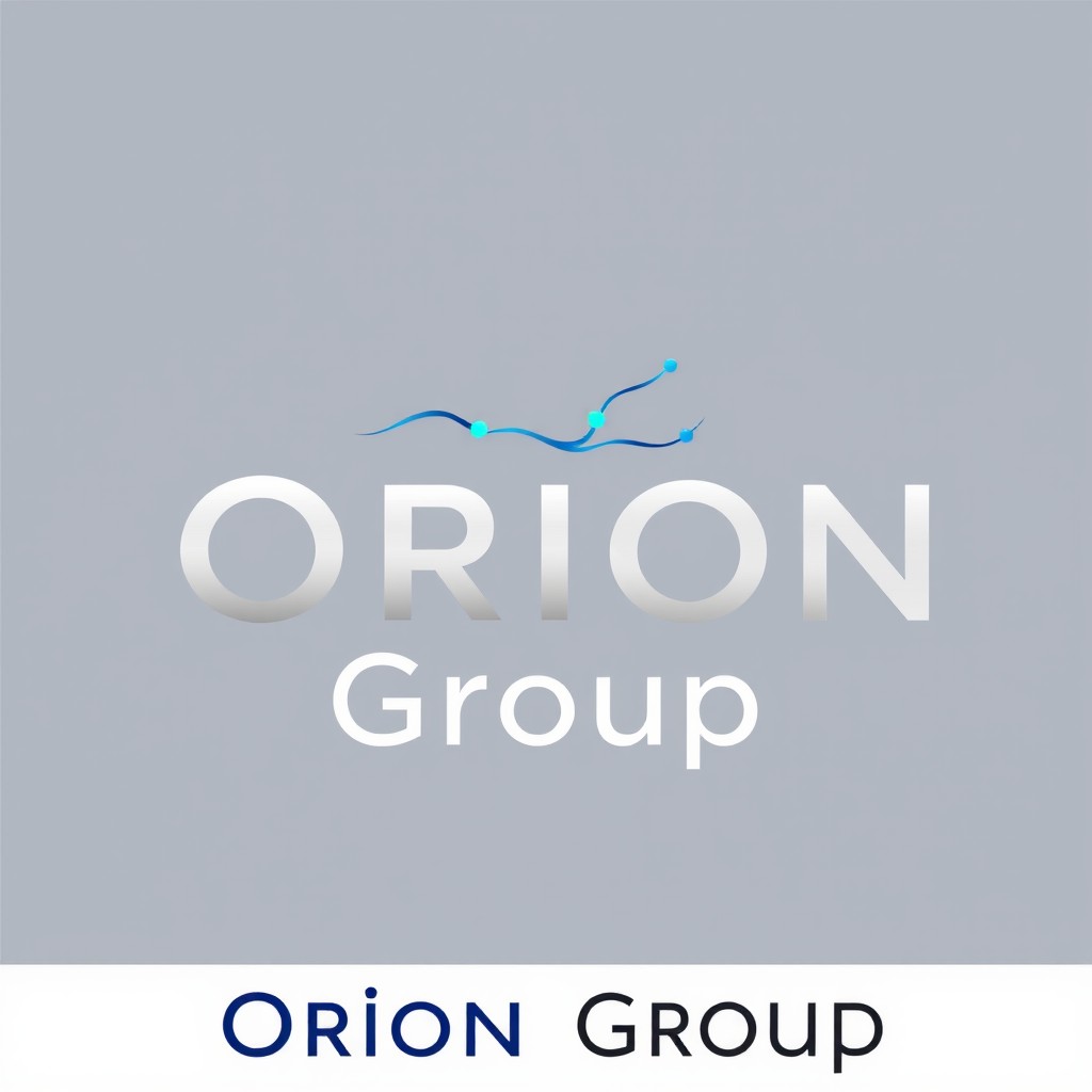 A modern and sleek logo design for 'Orion Group'