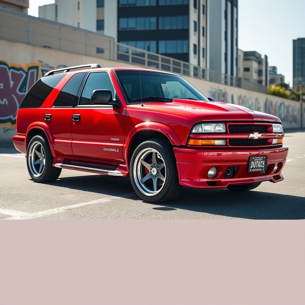 Vibrant Red 1998 Chevrolet Rodeo: Customized Perfection
