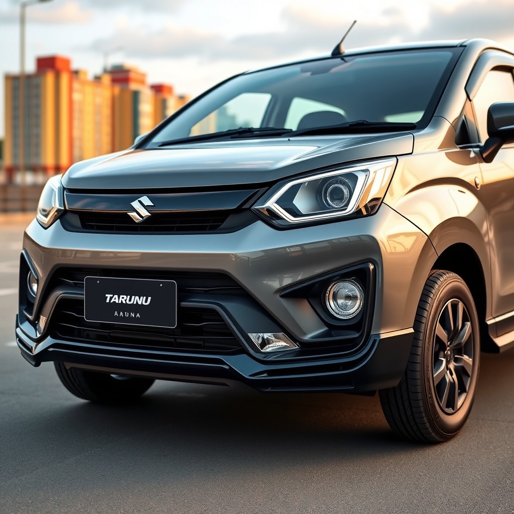 A Daihatsu Taruna with a sleek, modern bumper design inspired by the 2024 Terios model