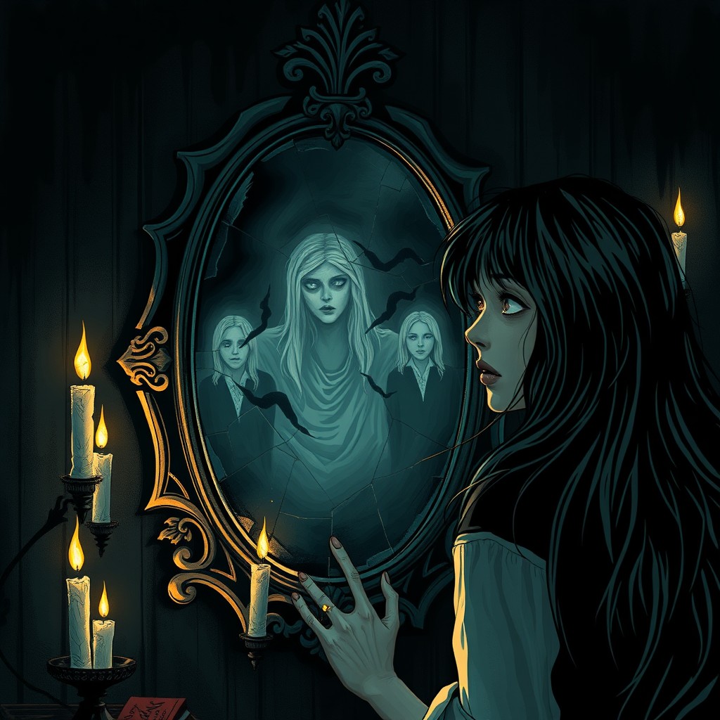 A hauntingly atmospheric illustration for a horror story