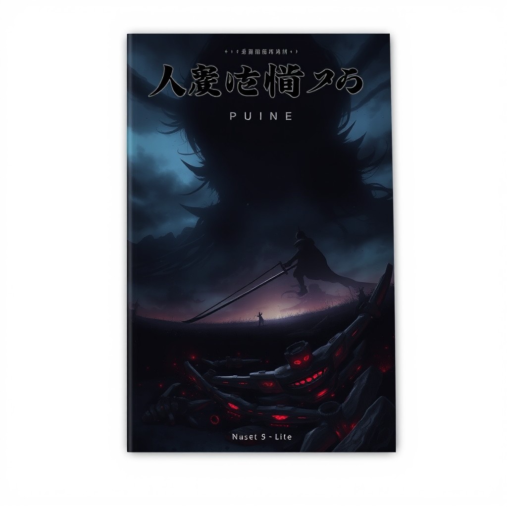 A dark anime cover featuring an intriguing title prominently displayed at the top
