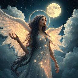 An artistic representation of Lilith as a celestial figure