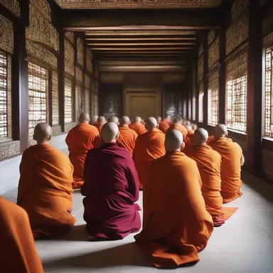 The monks chanted interminably, their prayers filling the sacred hall with tranquility.