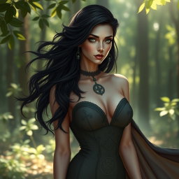 A captivating depiction of Lilith, reminiscent of the first image provided, showcasing her striking beauty and allure
