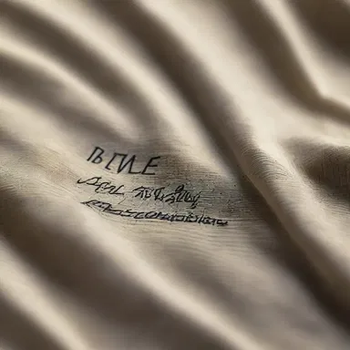 In the novel, the character used tailor's chalk to mark a secret message on a piece of cloth to pass on a hidden code.