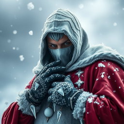 Un supervillano de hielo, imponente y con una presencia fría y amenazante