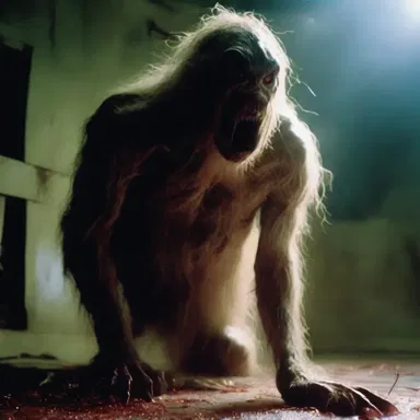The monster in the horror movie was photosensitive and would disintegrate in the presence of visible light.