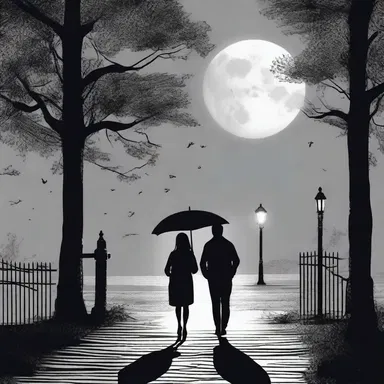 In the romantic novel, the photosensitive character cherished moonlit walks with their loved one.