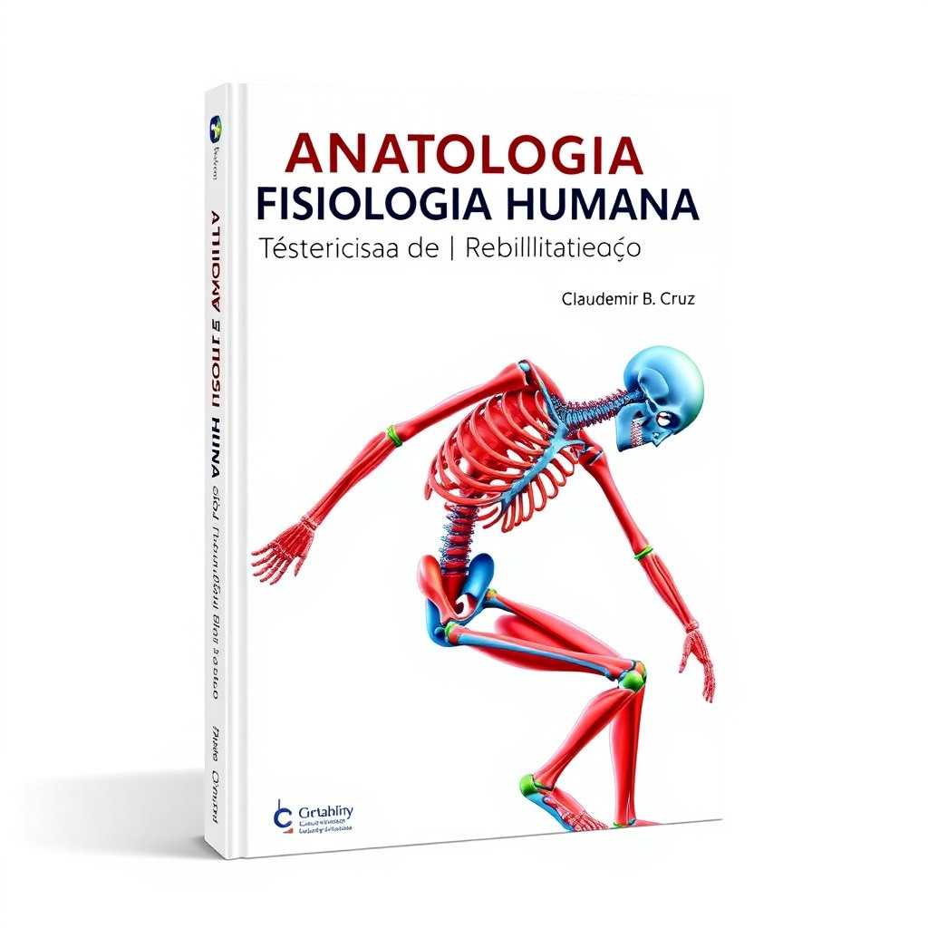 Book cover design for 'Anatomia e Fisiologia Humana: Técnicas de Reabilitação: Orientação Ocidental' by Claudemir B