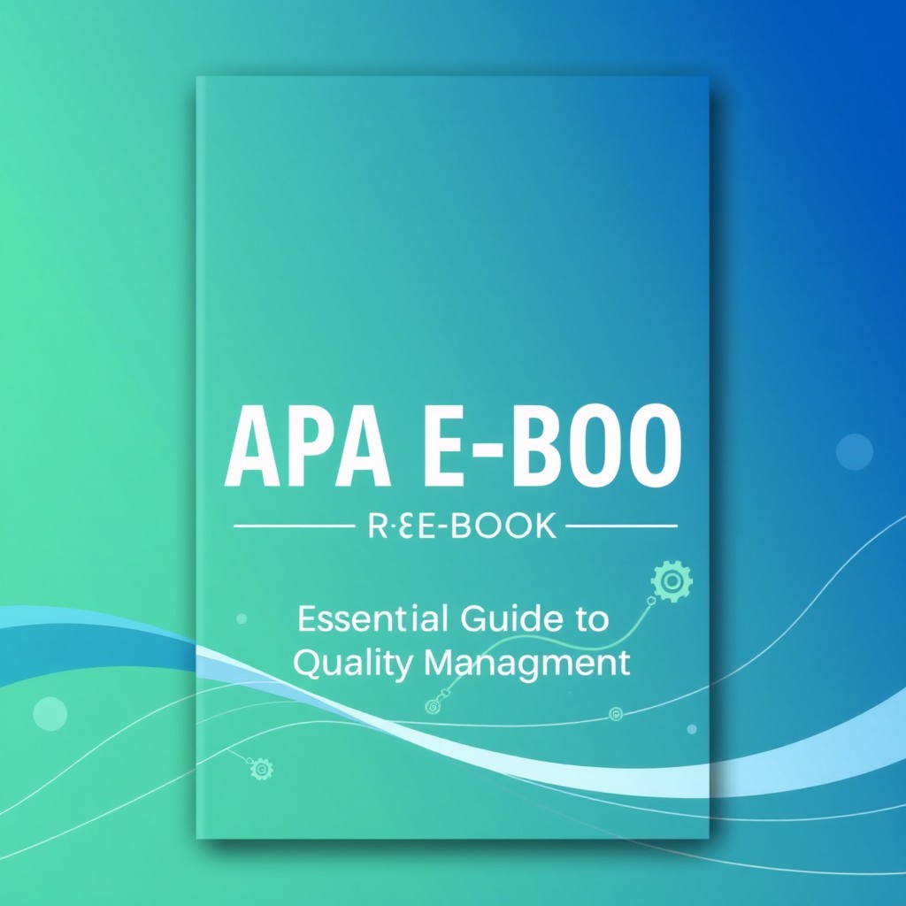A professional e-book cover design for a CAPA (Corrective and Preventive Action) manual, featuring a dynamic and modern layout