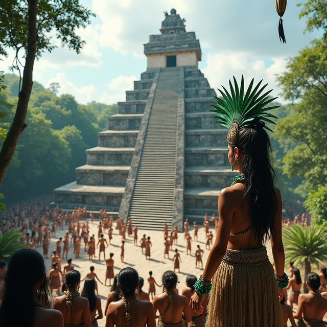 Majestic Mayan Princess at Tikal