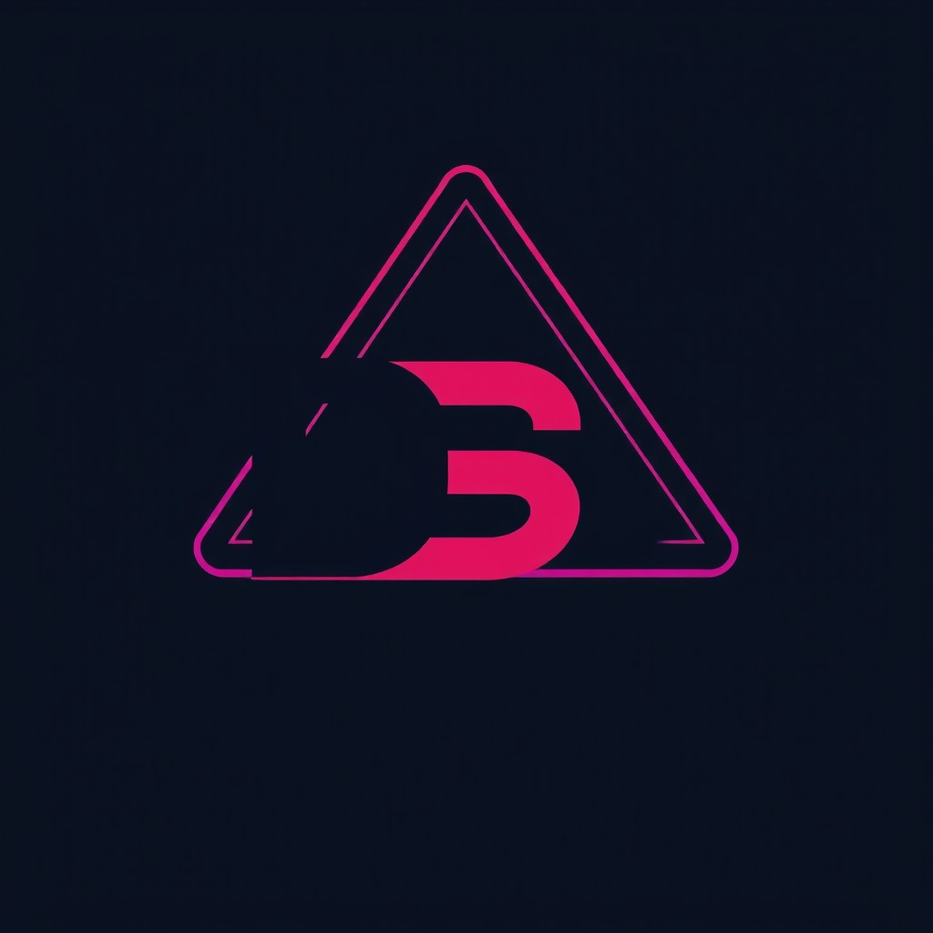 A logo design that features a triangle as the outer shape