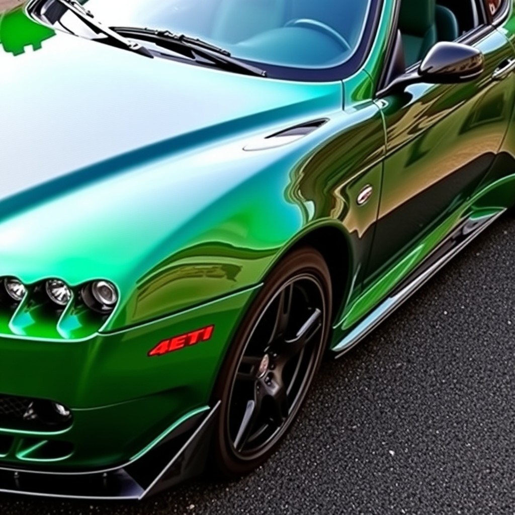A stunning 2005 Alfa Romeo GT with a sleek and sporty appearance, featuring a front diffuser, rear diffuser, and glossy black side skirts
