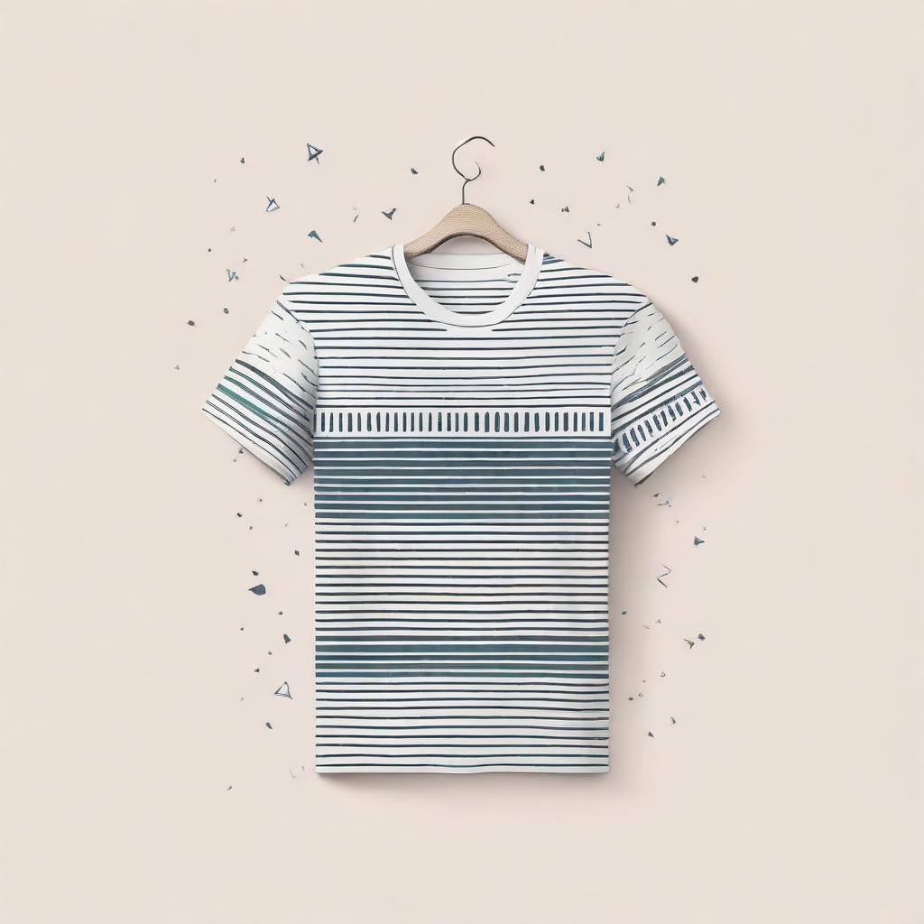 Create a new and simple t-shirt design featuring minimalistic patterns, subtle colors, and a sleek design