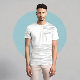 Create a new and simple t-shirt design featuring minimalistic patterns, subtle colors, and a sleek design