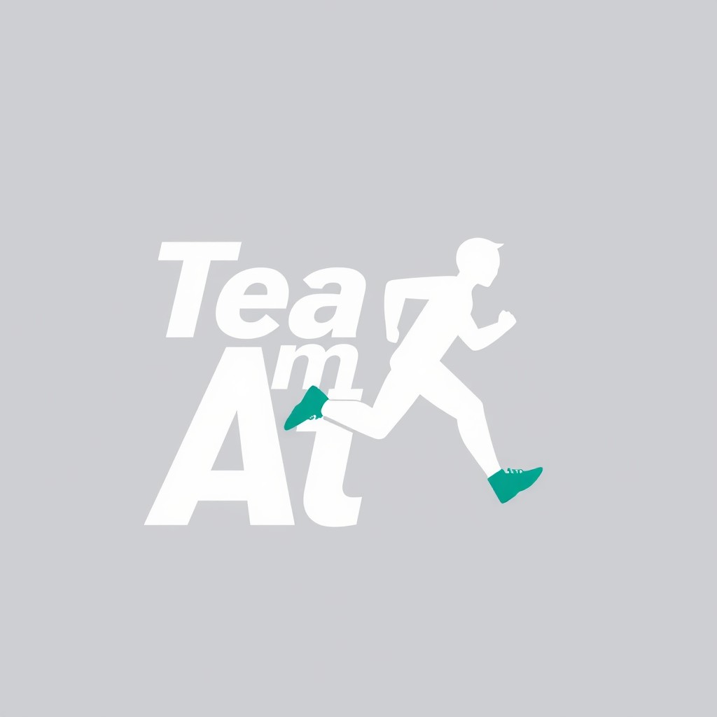 A logo design for a running group named 'Team Atik'