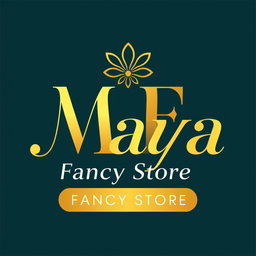 A dynamic and eye-catching logo for 'Maya Fancy Store', featuring elegant and modern typography