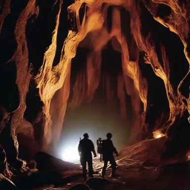 The movie depicted a thrilling adventure in the subterraneous caves.