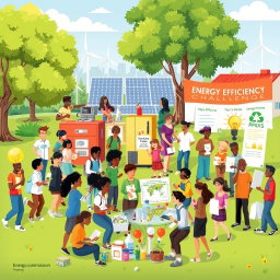 An engaging illustration for an energy efficiency challenge hosted by an energy commission
