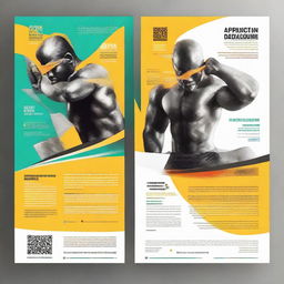 Design a visually impactful flyer with the theme of determination and discipline. Integrate a concept illustrating whether it's visible in the face. Utilize bold colors and inspiring imagery.