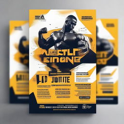 Design a visually impactful flyer with the theme of determination and discipline. Integrate a concept illustrating whether it's visible in the face. Utilize bold colors and inspiring imagery.