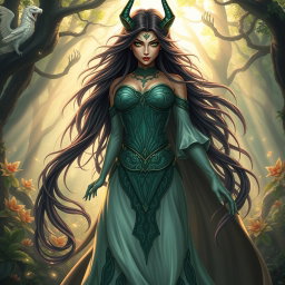 A stunning representation of Lilith, closely matching the appearance from the first image you provided