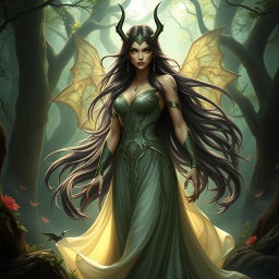 A stunning representation of Lilith, closely matching the appearance from the first image you provided