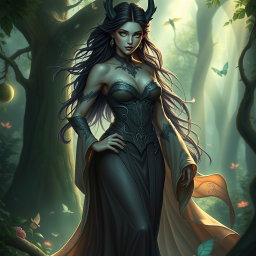 A stunning representation of Lilith, closely matching the appearance from the first image you provided