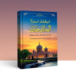 An Islamic book cover design for 'TALKIN SEBELUM DAN SESUDAH KEMATIAN'