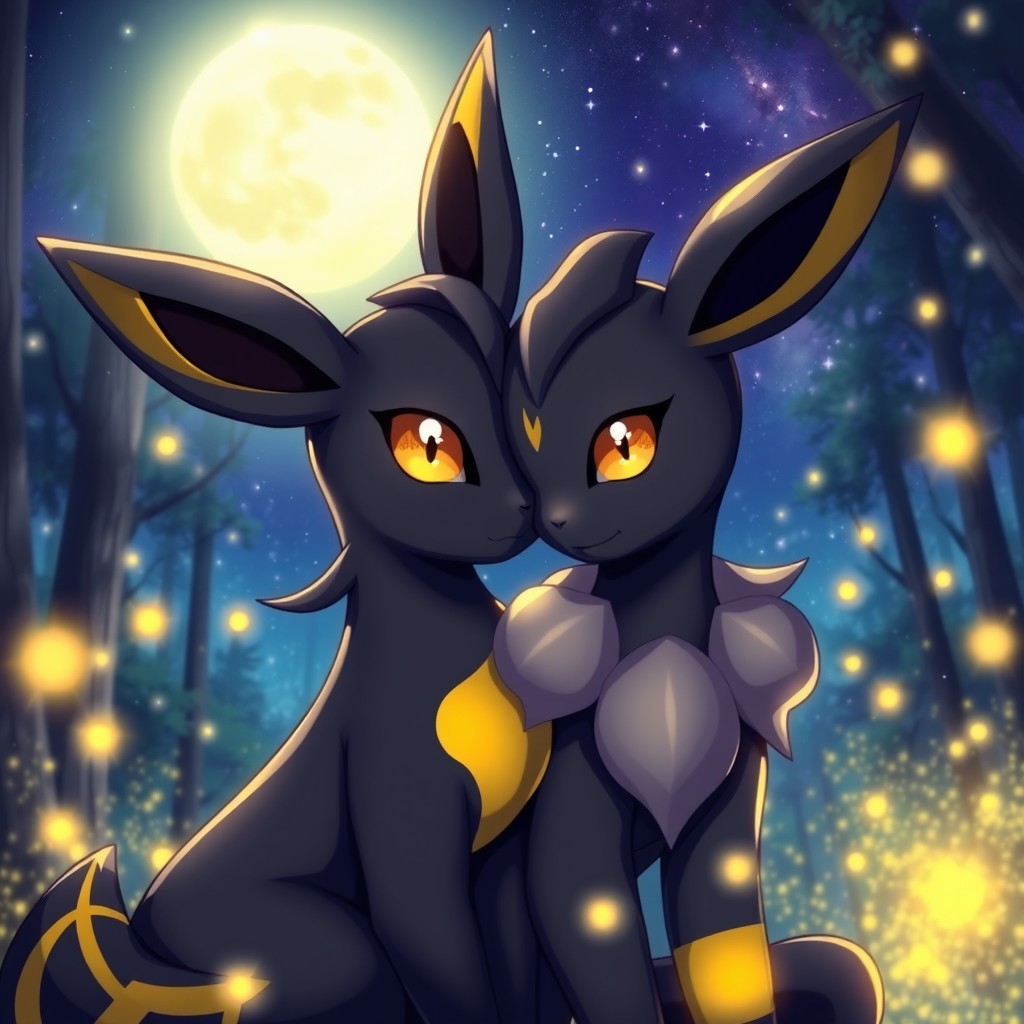 Starlit Umbreon: A Romantic Pokémon Fantasy