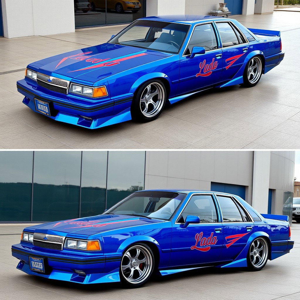A unique custom car based on a 1991 Chevrolet Caprice, designed by the Russian company AvtoVAZ (Lada)