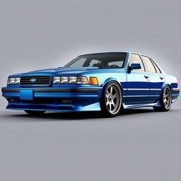 A striking custom car based on a 1994 Chevrolet Caprice or Ford Crown Victoria, designed by the Russian company AvtoVAZ (Lada)