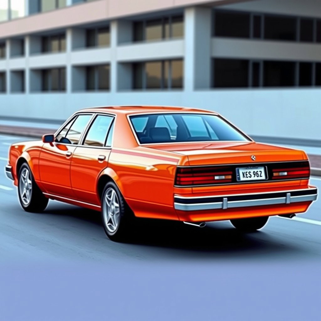 A modern car designed by AvtoVAZ (Lada) in 2025, inspired by the classic 1991 Chevrolet Caprice or the 2000 Ford Crown Victoria