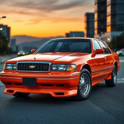 A new car designed by Lada, combining elements from the 1994 Chevrolet Caprice and the 1989 Toyota Crown GS131