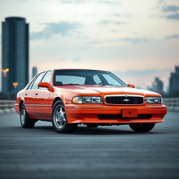 A new car designed by Lada, combining elements from the 1994 Chevrolet Caprice and the 1989 Toyota Crown GS131