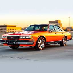 A new car designed by Lada, based on the 1994 Chevrolet Caprice with elements from the 1989 Toyota Crown GS131 and classic Lada features