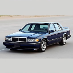 A modern interpretation of a full-size sedan that embodies the essence of the 1994 American cars such as the Caprice, Crown Victoria, and Town Car, created by the Russian company Lada